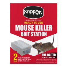 NIPPON Ready To Use Mouse Killer Bait Station 2Pk   *NEW*