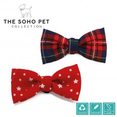 Tartan/Star Patterned Bow Tie