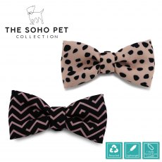 Dalmatian/Zigzag Patterned Bow Tie
