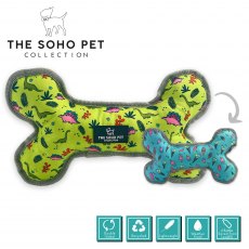 Dino/Ice Cream Patterned Reversible Bone Toy Dino/Ice Cream Patterned Reversible Bone Toy