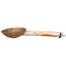 TRIXIE Perch with feeding bowl, coconut/wood 25 cm / 18mm