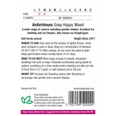 Antirrhinum Snap Happy Mixed