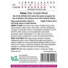 Pansy Clear Cyrstals Mixed