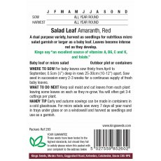 Salad Leaf Amaranthus Red