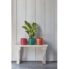Chevron Emerald Planter H15cm D15cm
