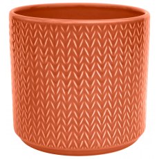 Chevron Sienna Planter H15cm D15cm
