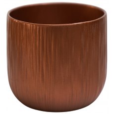 Metallic Pot Cover Copper 15cm
