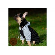 ANCOL Black & Grey Hoodie Jumper S