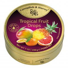 Cavendish & Harvey Travel Tin Tropical Fruit Drops   200g Cavendish & Harvey Travel Tin Tropical Fruit Drops   200g