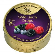 Cavendish & Harvey Travel Tin Wild Berry Drops   175g Cavendish & Harvey Travel Tin Wild Berry Drops   175g