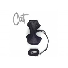 ANCOL Soft Cat Harness and Lead Black S ANCOL Soft Cat Harness and Lead Black S
