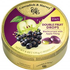Cavendish & Harvey Travel Tin Duo Blackcurrant Apple   175g Cavendish & Harvey Travel Tin Duo Blackcurrant Apple   175g