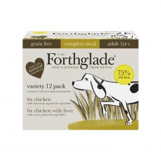 FORTHGLADE Complete Grain Free Duo-pack Chicken / Chicken with Liver   (12 packs x 395g) FORTHGLADE Complete Grain Free Duo-pack Chicken / Chicken with Liver   (12 packs x 395g)