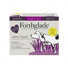 FORTHGLADE Complete Grain Free Duo-pack Duck / Chicken   (12 packs x 395g) FORTHGLADE Complete Grain Free Duo-pack Duck / Chicken   (12 packs x 395g)