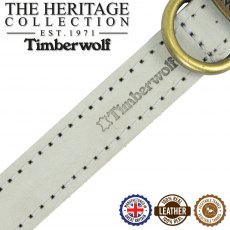 ANCOL Timberwolf Leather Collar Light Grey 45-54cm Size 6