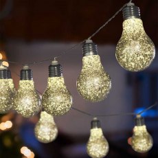 GlitterBulb String Lights - Silver - Set of 10 GlitterBulb String Lights - Silver - Set of 10