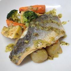 FESTIVE MAIN MEAL Baked Seabass fillet FESTIVE MAIN MEAL Baked Seabass fillet