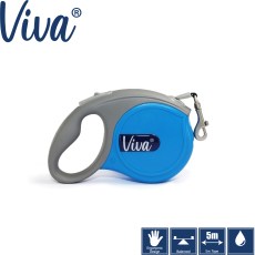 ANCOL Viva Retractable 5m Lead Blue M