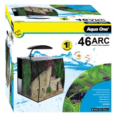 AQUA ONE Arc 46 Glass Aquarium 46L 40x32.5x40cm