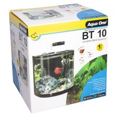 AQUA ONE Betta Tank BT10 Half Round Aquarium 10 Litres 25x21x26cm
