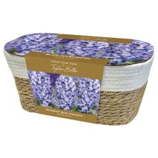 TAYLORS Large Hyacinth Basket Blue TAYLORS Large Hyacinth Basket Blue