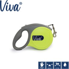 ANCOL Viva Retractable 5m Lead Lime L