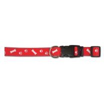 ANCOL Fashion Collar Red Reflective Stars Adj 20-30cm