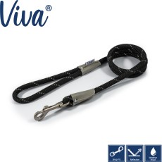 ANCOL Viva Rope Lead Reflective Black 1.07mx10mm