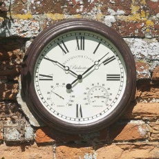 38cm Bickerton Wall Clock & Thermometer
