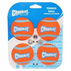 Chuckit! Tennis Ball Medium 4pk 6.5cm Chuckit! Tennis Ball Medium 4pk 6.5cm
