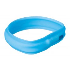 TRIXIE Flash light band USB, L–XL: 70 cm/30 mm, blue