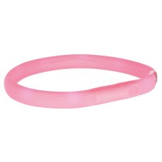TRIXIE Flash light band USB, M–L: 50 cm/18 mm, pink