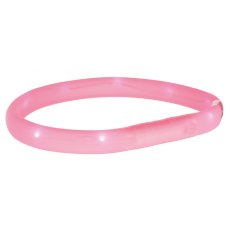 TRIXIE Flash light band USB, M–L: 50 cm/18 mm, pink