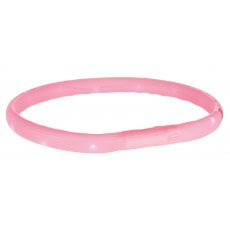 TRIXIE Flash light band USB, L–XL: 70 cm/18 mm, pink