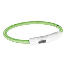 TRIXIE Flash light ring USB, XS–S: 35 cm/ø 7 mm, green