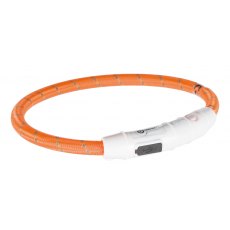 TRIXIE Flash light ring USB, XS–S: 35 cm/ø 7 mm, orange