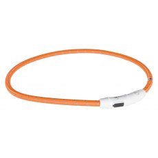TRIXIE Flash light ring USB, L–XL: 65 cm/ø 7 mm, orange