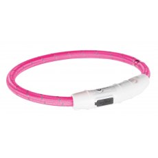 TRIXIE Flash light ring USB, XS–S: 35 cm/ø 7 mm, pink