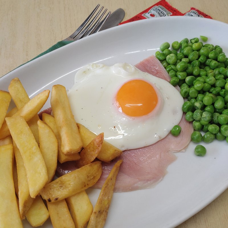 CHILDHamEggandChips