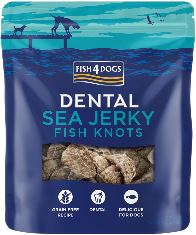 #1   JFK743R F4D_Pack_Renders_Pouch_DENTAL-100g_Front SJ Fish Knots