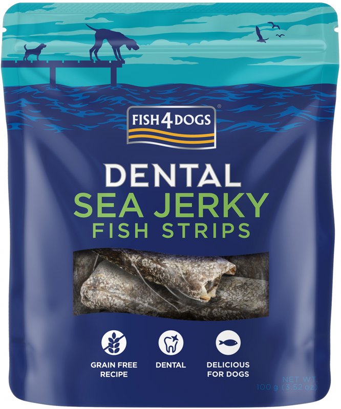 #1   JSS043R F4D_Pack_Renders_Pouch_DENTAL-100g_Front SJ Fish Strips