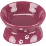 TRIXIE Bowl, elevated, ceramic, 0.5 l/ø 13 cm, berry