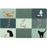 TRIXIE Patchwork Cat place mat, 44 × 28 cm, grey TRIXIE Patchwork Cat place mat, 44 × 28 cm, grey