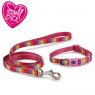 ANCOL Small Bite Rainbow Collar Lead Set Pink