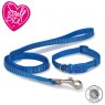 ANCOL Small Bite Reflective Bone Collar Lead Set Blue