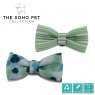 Stripe/Leaf Patterned Bow Tie