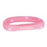 TRIXIE Flash light band USB, XS–S: 35 cm/18 mm, pink